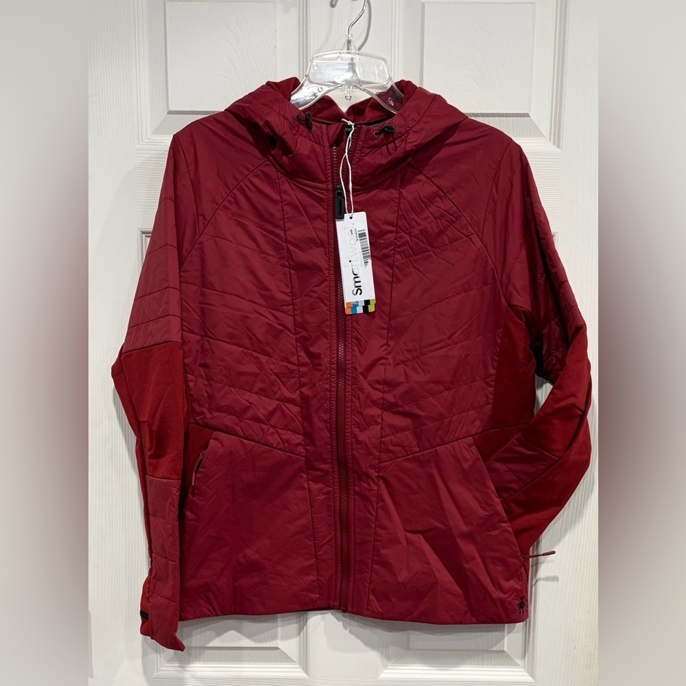 SmartWool Women's XL Smartloft Midlayer Hooded Jacket Insulated Red Currant NWT